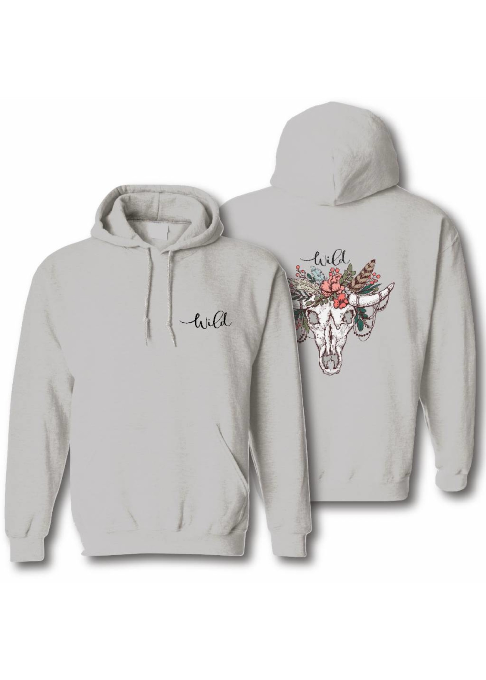 Hoodie/zoodie bull skull