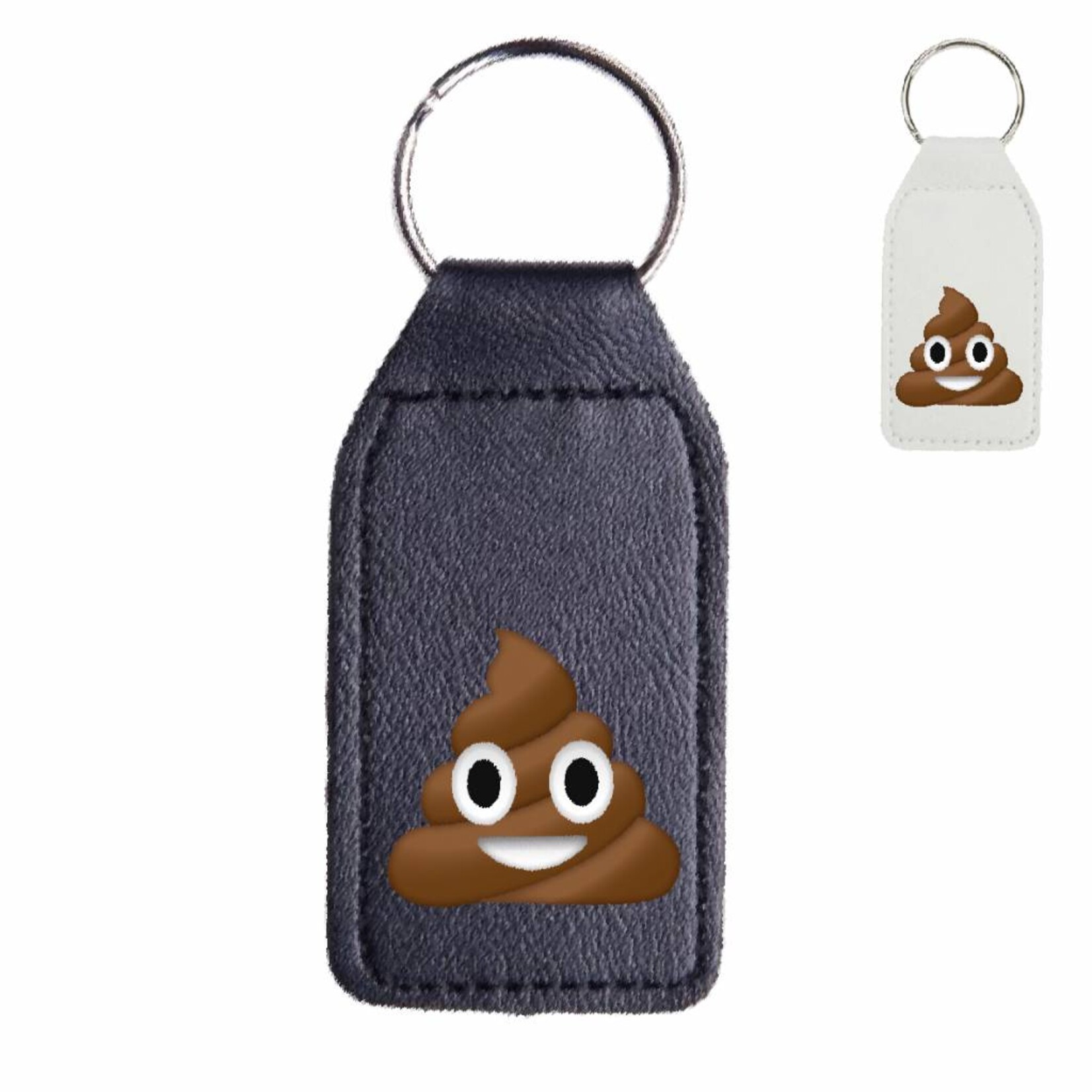 Lachende drol emoji sleutelhanger
