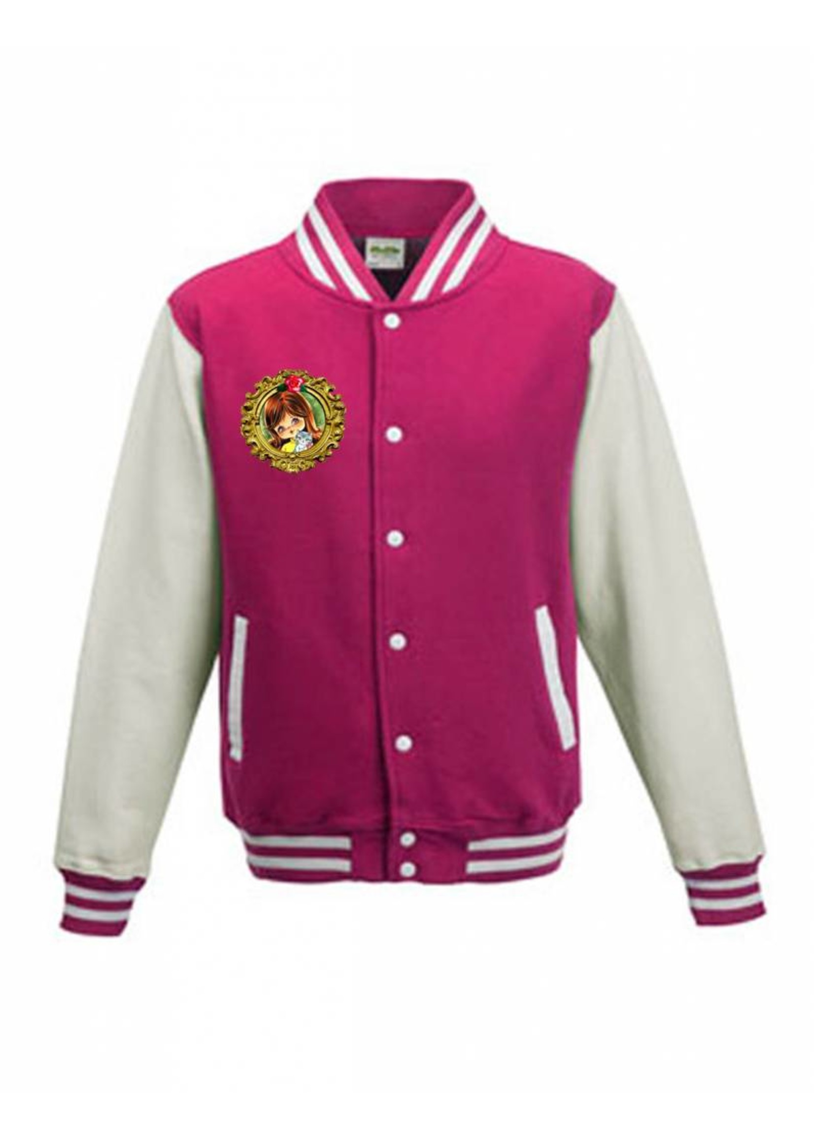 Varsity jacket met applicatie naar wens