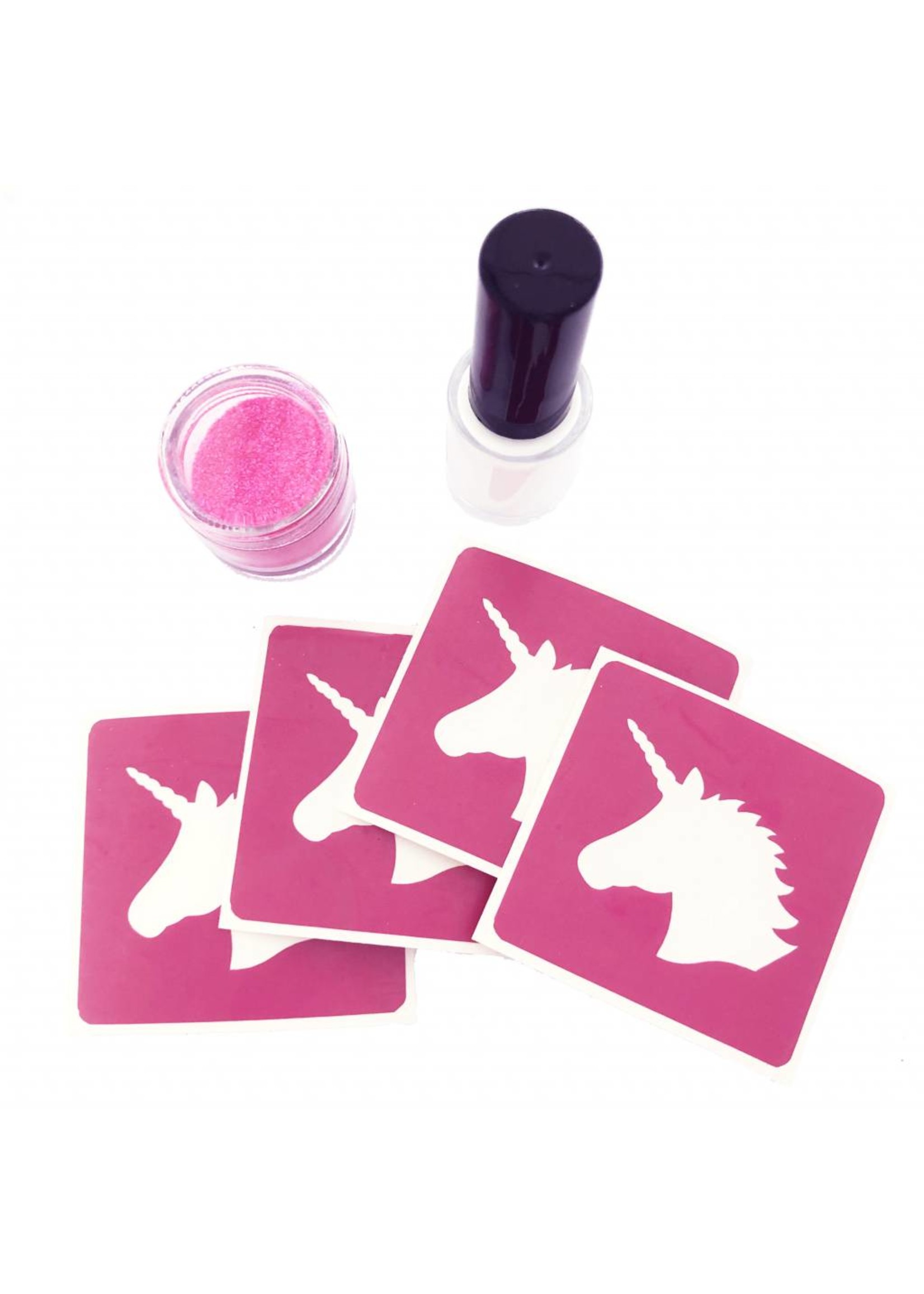 Unicorn glittertattoo set