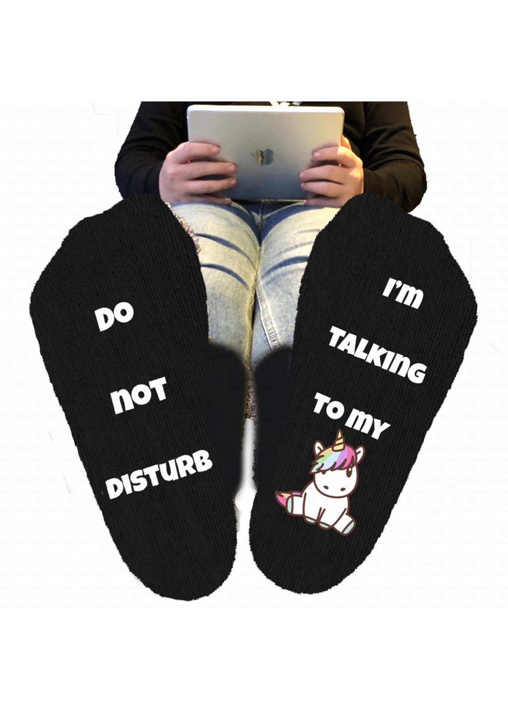 Do not disturb unicorn sokken
