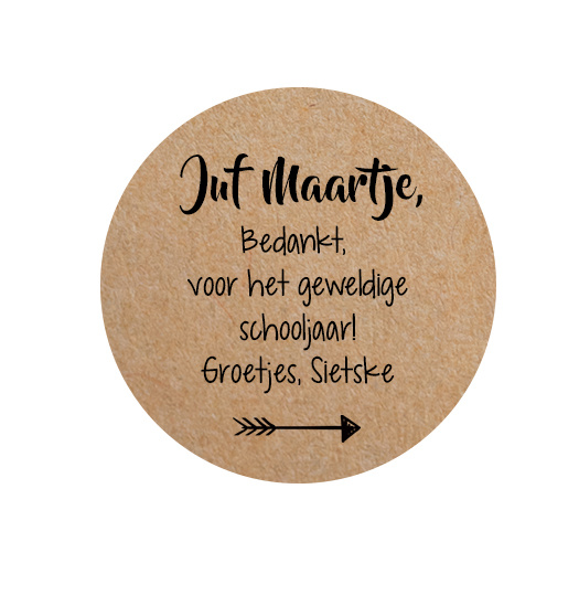 moe exegese etnisch Sticker kraft met je eigen tekst - Traktatiecorner.nl