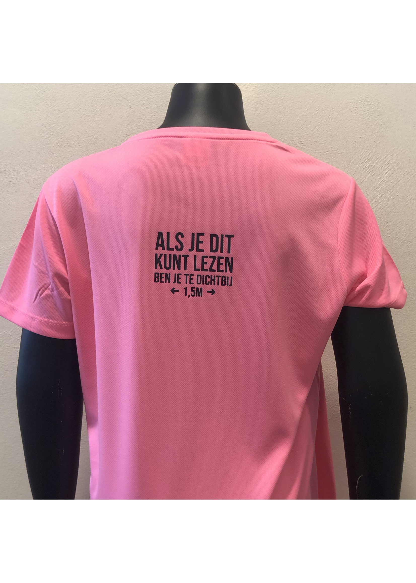 Sportshirt afstand - #staysafe - in kleur naar wens