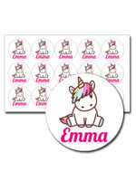 Naamsticker unicorn - 30 stuks