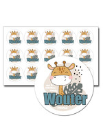 Naamsticker giraffe - 30 stuks