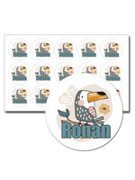 Naamsticker toekan - 30 stuks