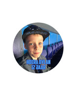 Sticker met foto of logo - blauw