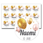 Traktatie sticker ballon - 15 stuks