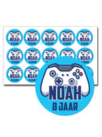 Traktatie stickers game controller - 15 stuks per vel