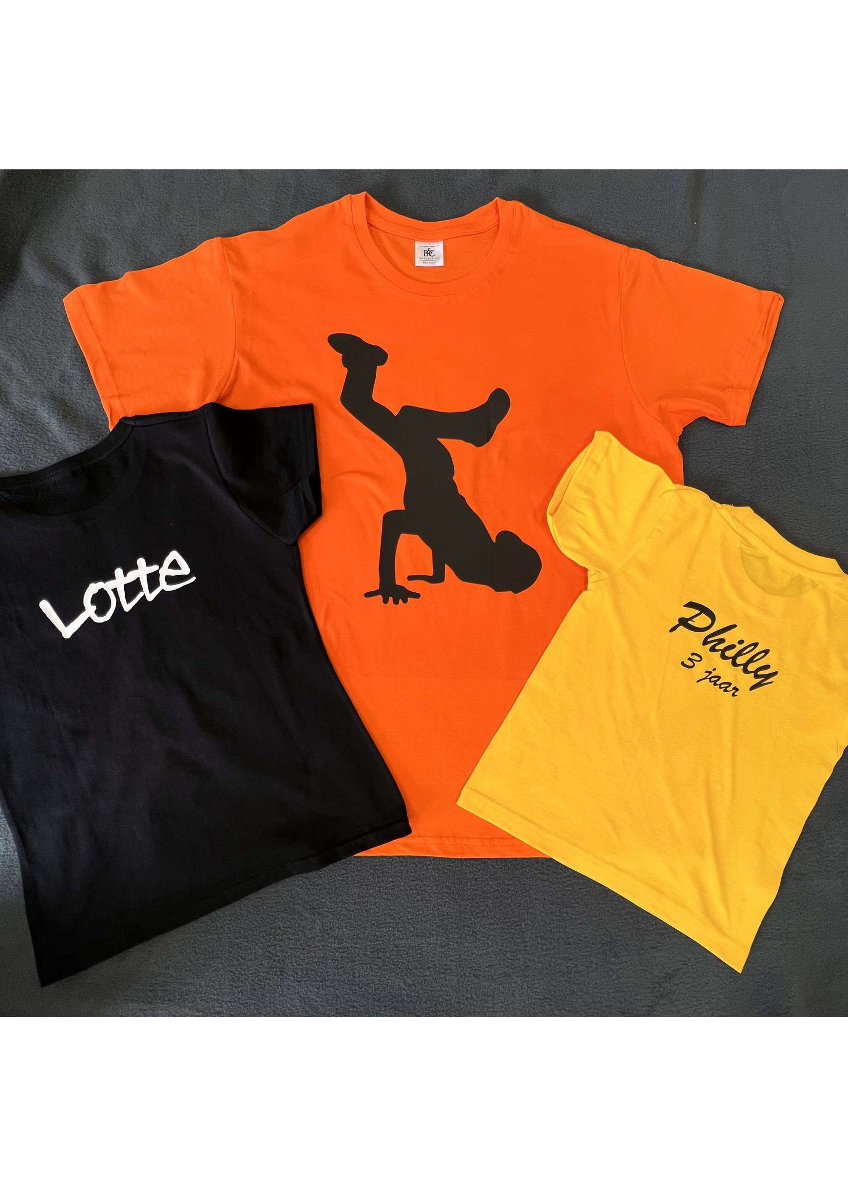 T-shirt breakdance met naam