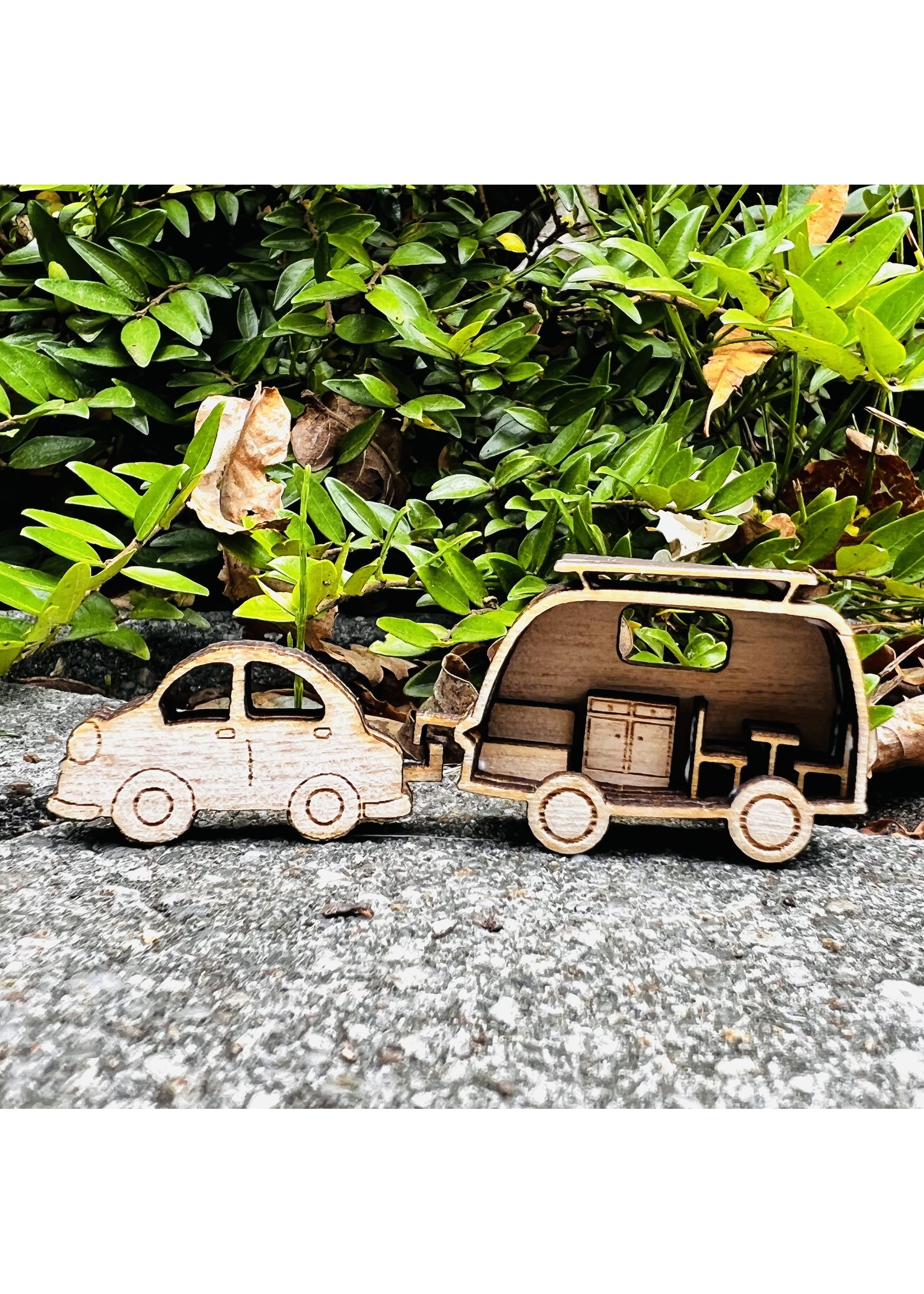 miniatuur auto met caravan - Traktatiecorner.nl