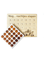 Houten mini aftelkalender Sinterklaas met stickers