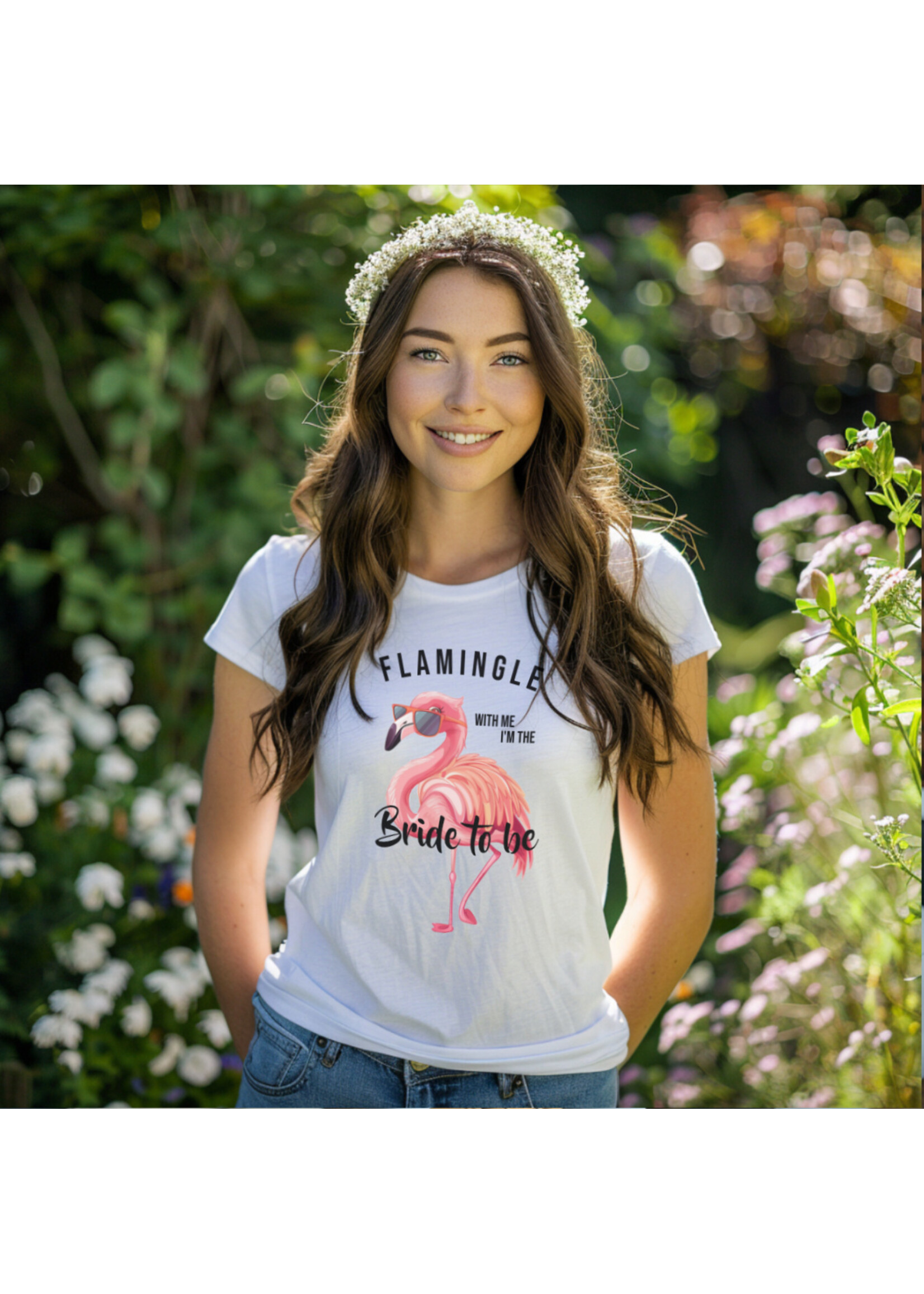 T-shirt - Flamingle with me I'm the bride to be