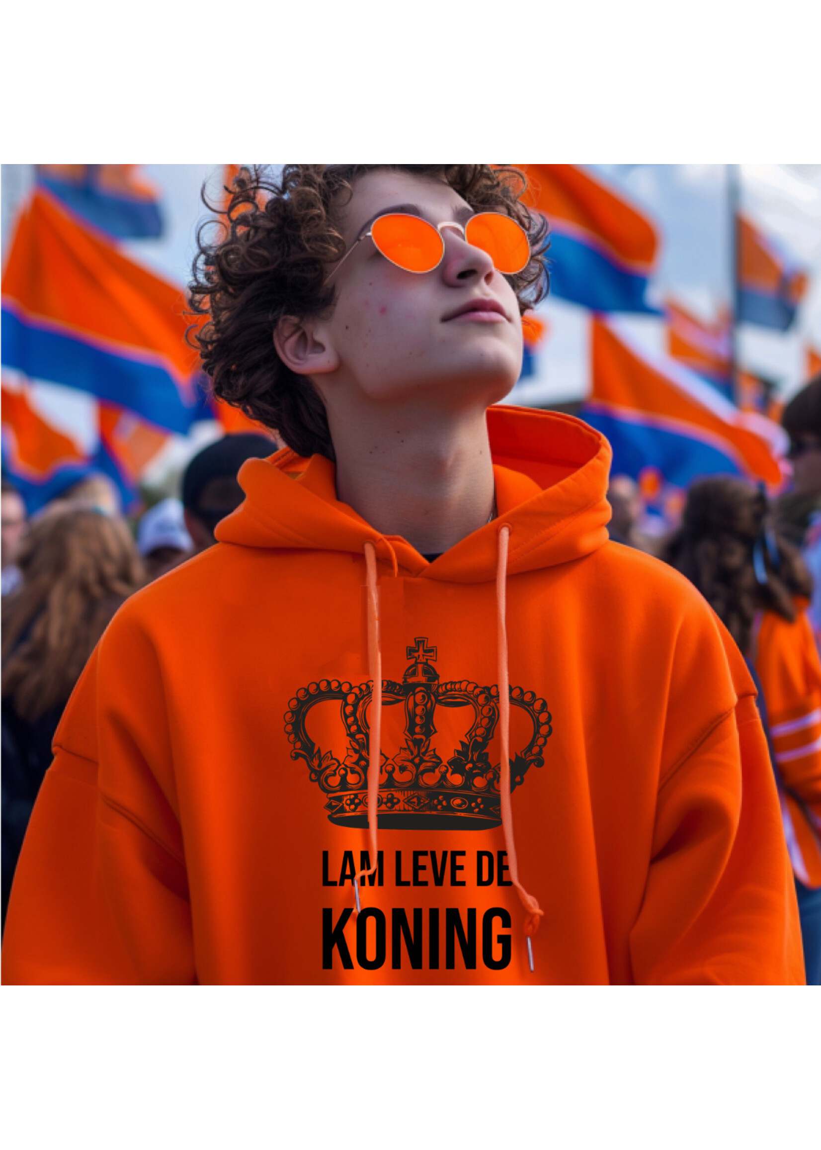 Hoodie Koningsdag - Lam leve de koning