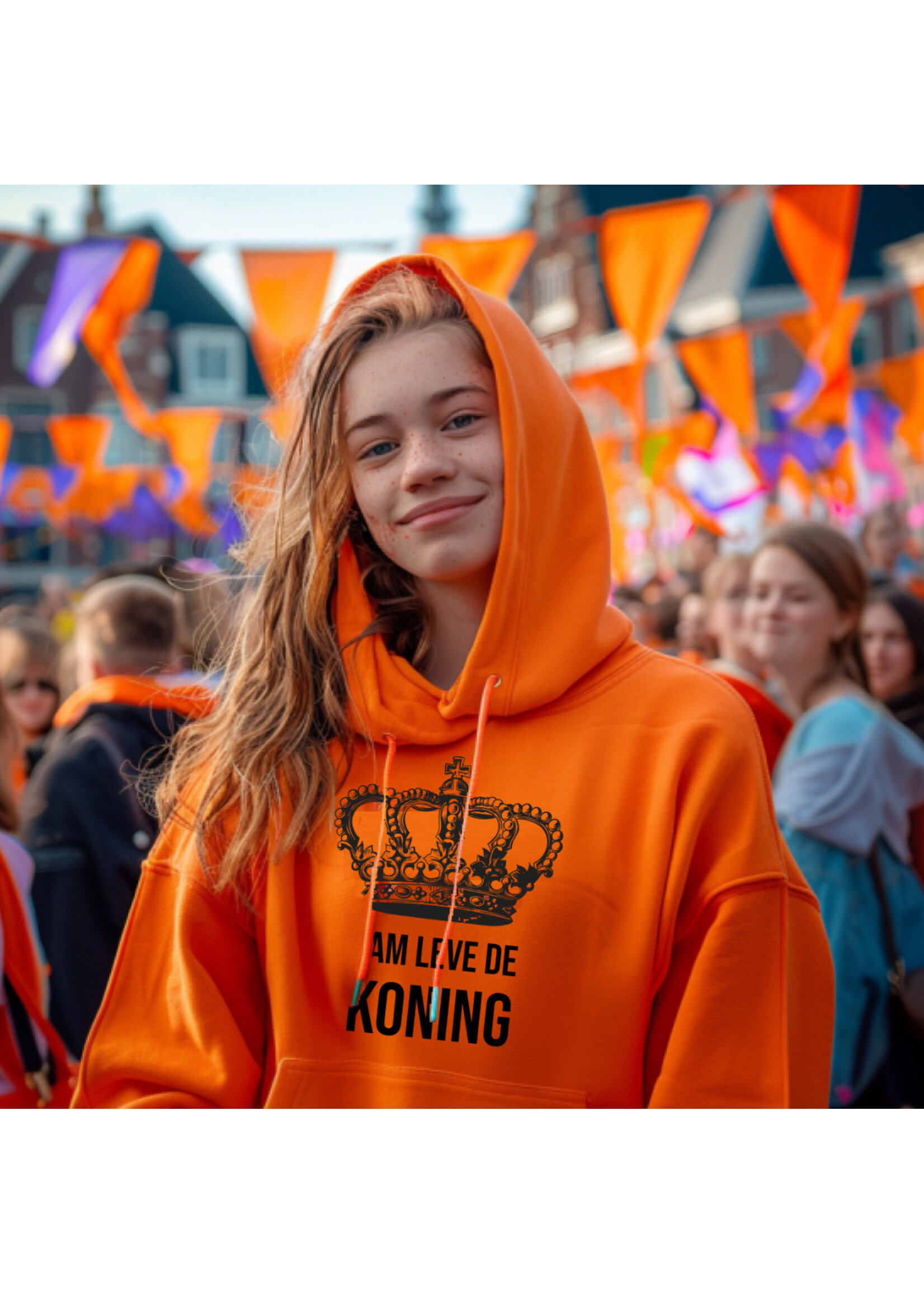 Hoodie Koningsdag - Lam leve de koning