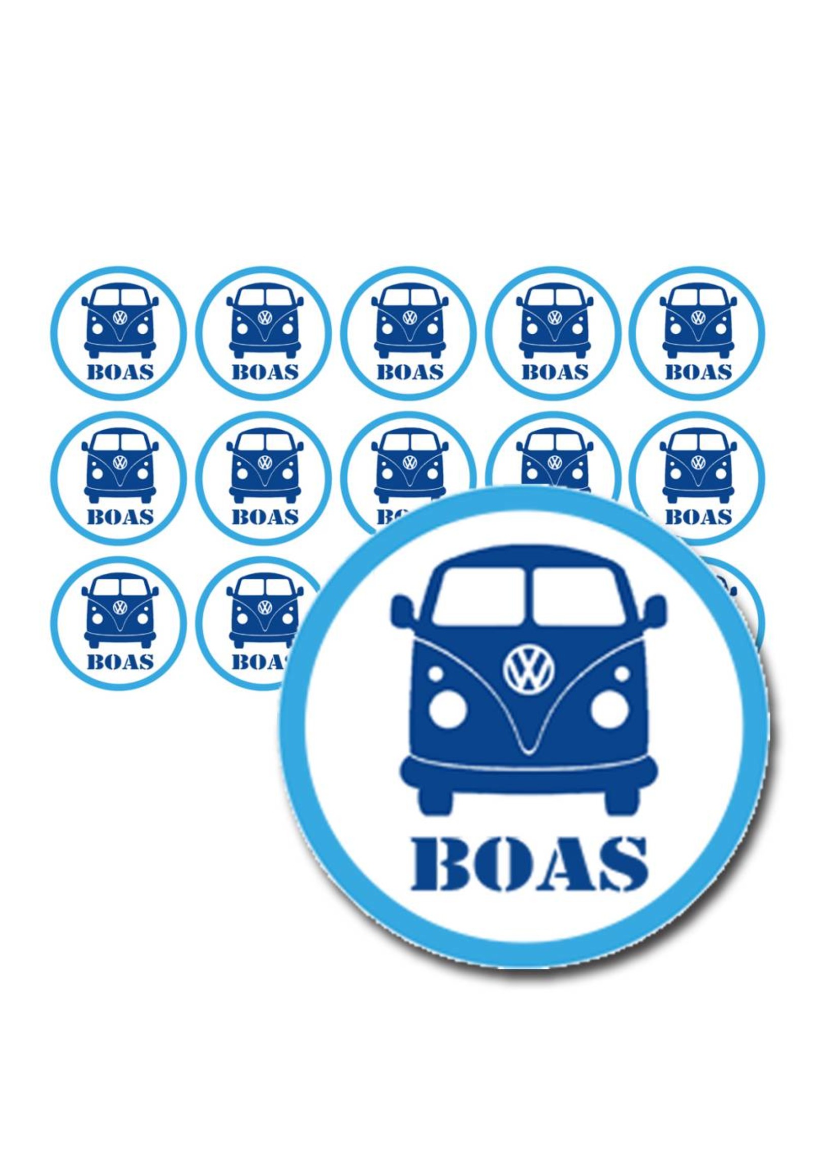 Naamsticker volkswagenbus - 30 stuks