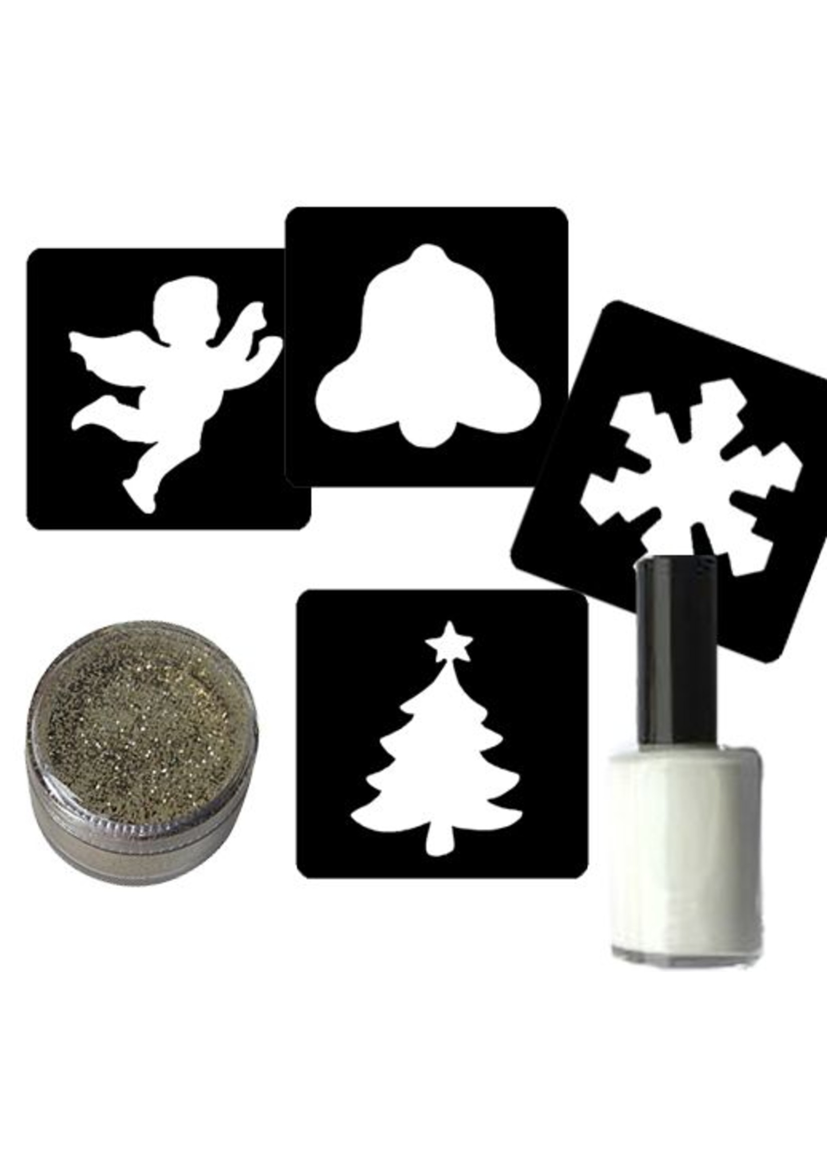 Glittertattoo set Kerstmis