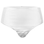 UnderWunder Women's High Waist Briefs with Lace, White