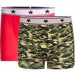 UnderWunder Jongens Boxer, rood/camouflage (setprijs)