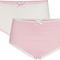 Meisjes Slip, wit/roze (prijs per set)