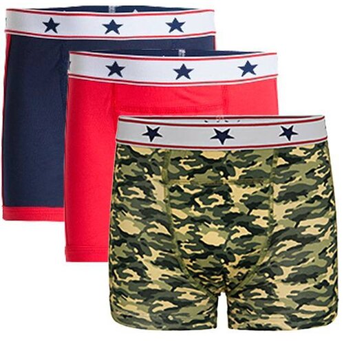 UnderWunder Boys Boxer, blue/red/camou (price per 3)