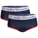 Girls blue hipster with logo elastic (set of 2) UnderWunder Girls blue hipster with logo elastic (set of 2)