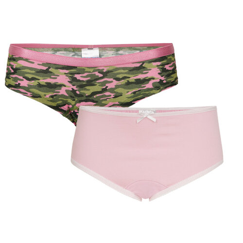 UnderWunder Meisjes Slip, camouflage/roze (prijs per set)