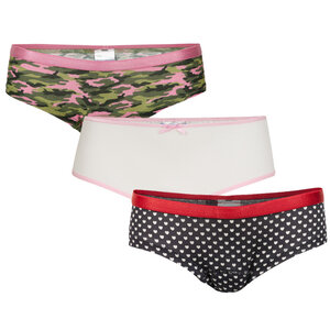 Meisjes Slip, camou/wit/hartjes (setprijs)