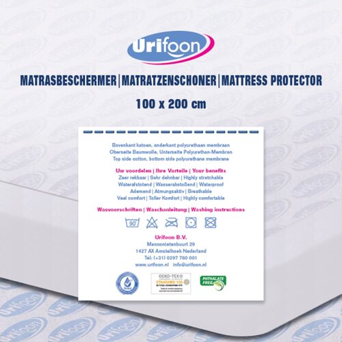 Urifoon Water-repellent and breathable washable mattress protector in various sizes