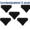 UnderWunder Dames Heupslip, wit en/of zwart - Voordeelpakket 5 stuks Dames Heupslip, wit en/of zwart - Voordeelpakket 5 stuks