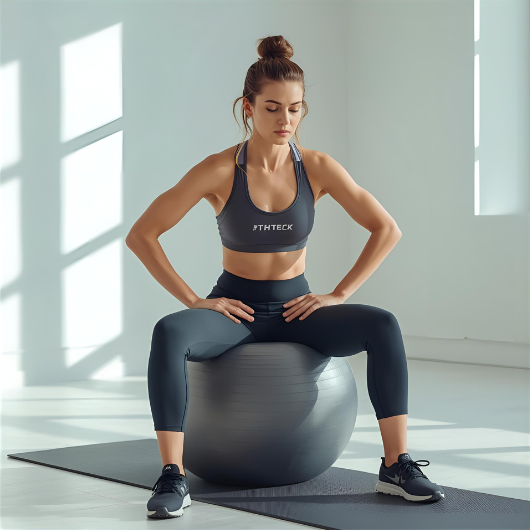 Vrouw doet bekkenbodemoefeningen