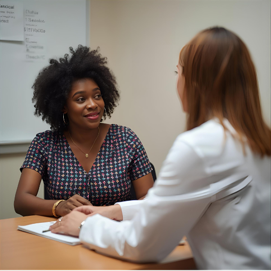 Vrouw bezoekt huisarts vanwege klachten van vaak plassen