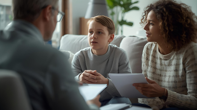 een deskundige die ouders advies geeft bij bedplassen