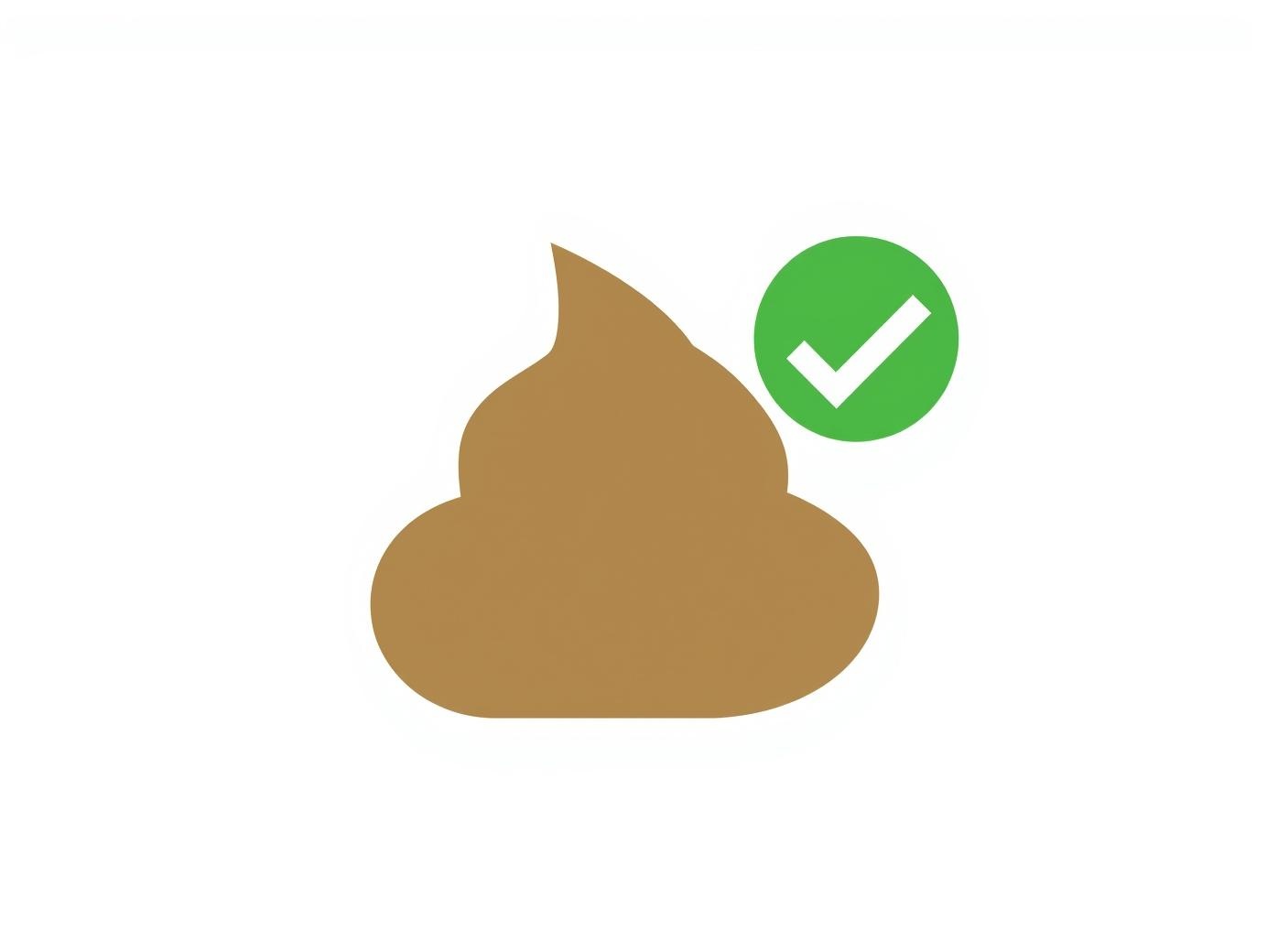 Illustratie van normale ontlasting met gezonde kleur en vorm