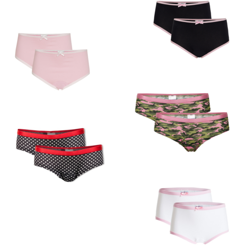UnderWunder Meisjes slip/hipster - Voordeelpakket 10 stuks UnderWunder UnderWunder Meisjes slip/hipster - Voordeelpakket 10 stuks