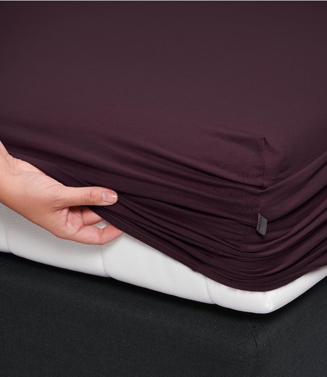 Essenza Organic Jersey Hoeslaken Burgundy