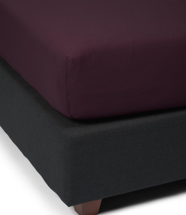 Essenza Organic Jersey Hoeslaken Burgundy