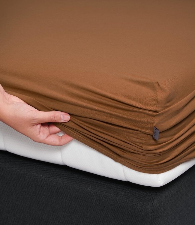 Essenza Organic Jersey Hoeslaken Leather Brown