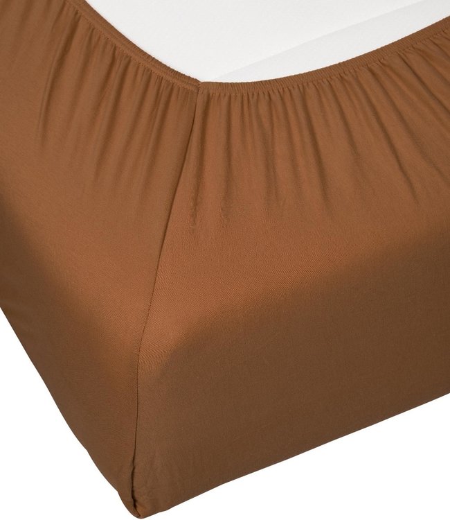 Essenza Organic Jersey Hoeslaken Leather Brown