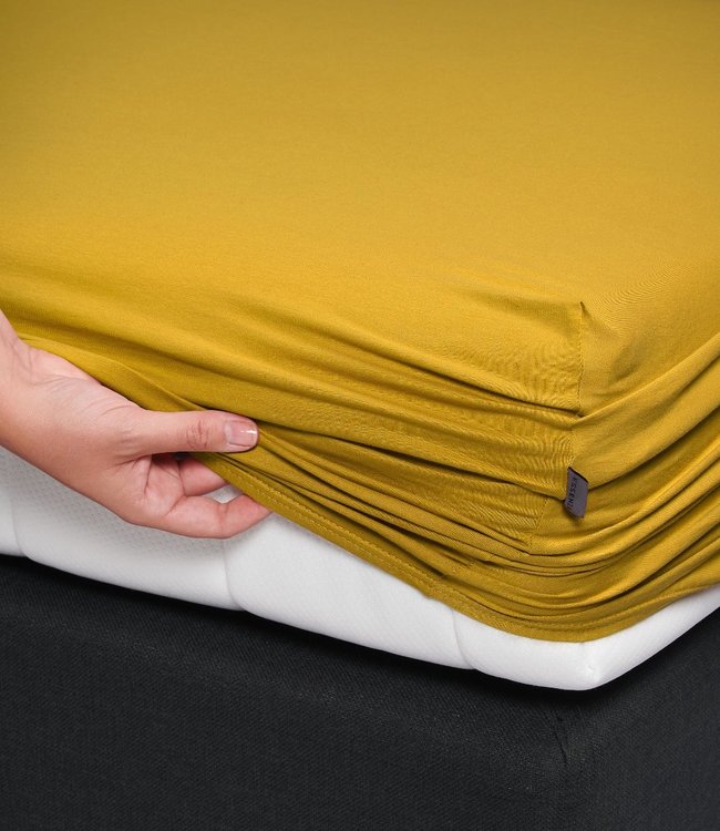 Essenza Organic Jersey Hoeslaken Mustard