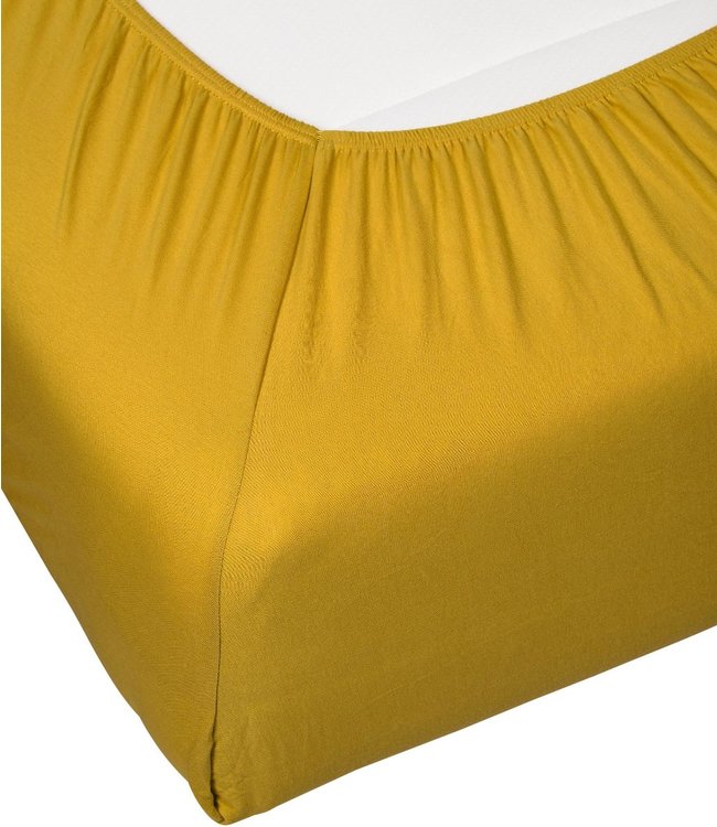 Essenza Organic Jersey Hoeslaken Mustard