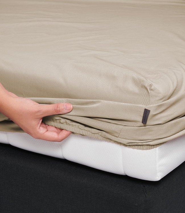 Essenza Hoeslaken Minte Cement Katoen Satijn