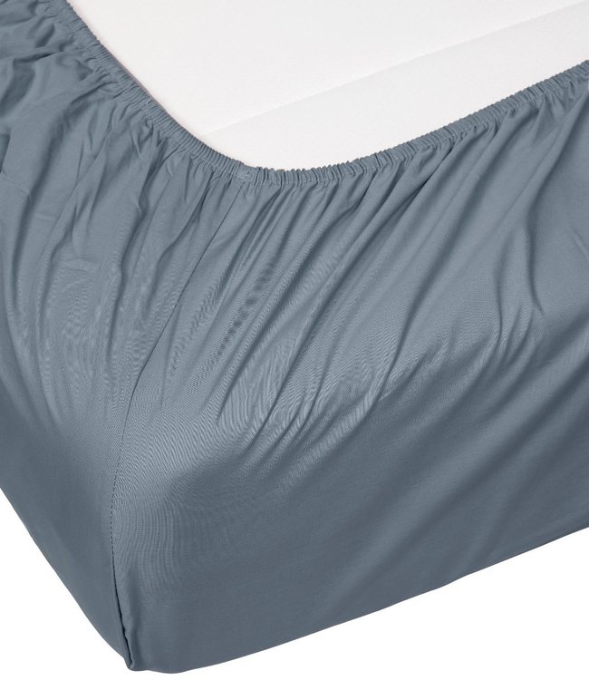 Essenza Hoeslaken Minte Denim Blue Katoen Satijn