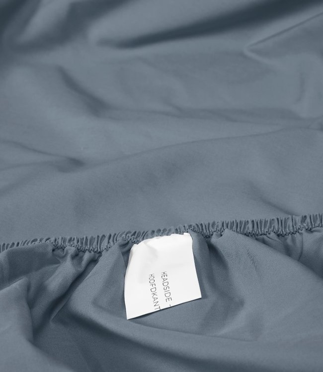 Essenza Hoeslaken Minte Denim Blue Katoen Satijn