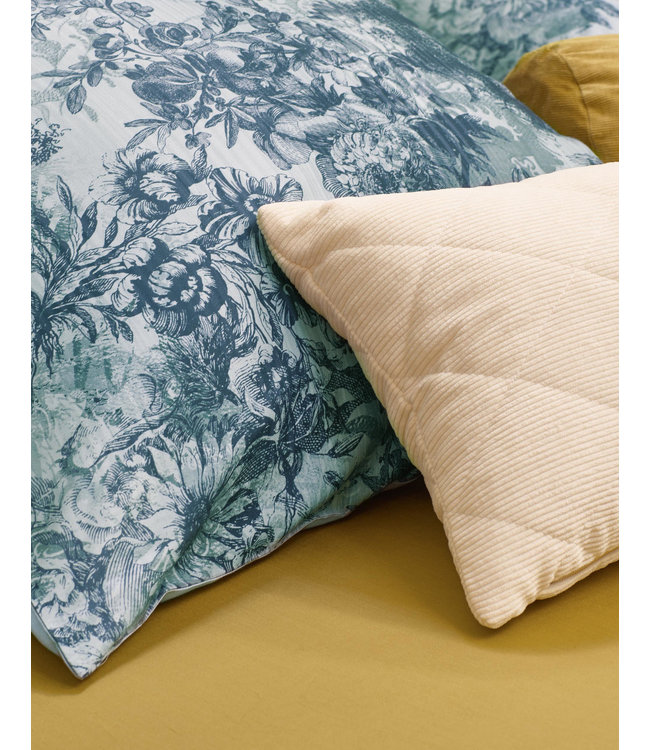 Essenza Hoeslaken Minte Olive Katoen Satijn