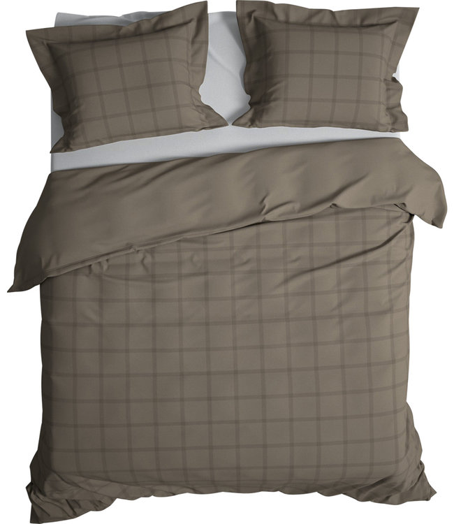 Heckett Lane Dekbedovertrek Diamante Taupe 260 x 200/220