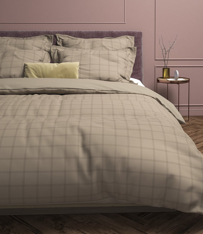 Heckett Lane Dekbedovertrek Diamante Taupe 260 x 200/220