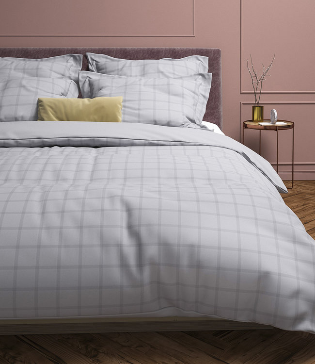 Heckett Lane Dekbedovertrek Diamante Glacier Grey 260 x 200/220