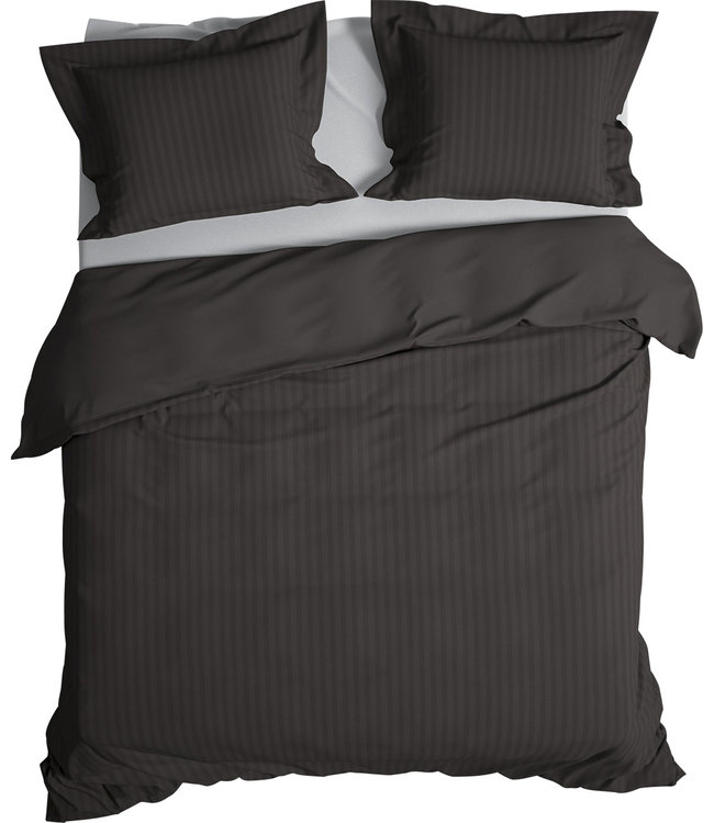 Heckett Lane Dekbedovertrek Banda Classic Antraciet 260 x 200/220