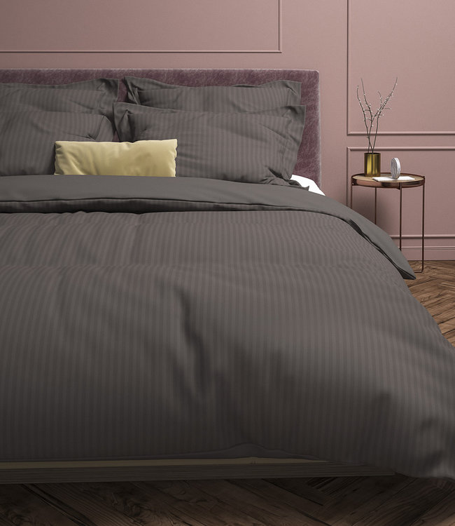 Heckett Lane Dekbedovertrek Banda Classic Antraciet 260 x 200/220